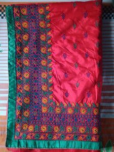 Embroidered Silk Saree