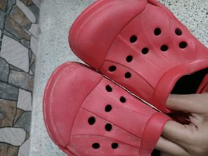Red crocs