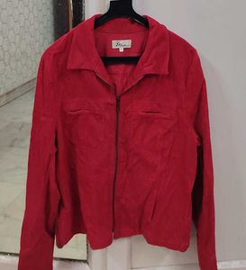 Red Zip-Up Jacket