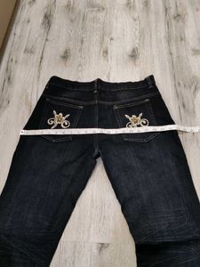 Ma6240 Embellished Dark Wash Jeans waist 34 in