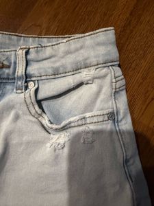 Light Wash Denim Mini Skirt