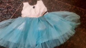 New Trendy Skyblue Kids Frock