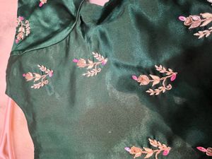Elegant Heavy Teal Green Embroidered Lehenga Set