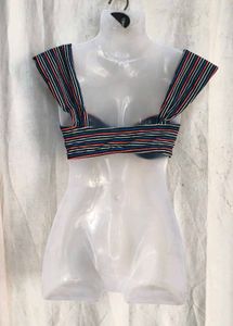 22810. Striped Bikini Top