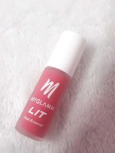 MyGlamm LIT Matte Nail Enamel-Adulting (Red)-