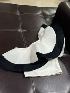 Unique and Stylish White &amp; Black Mesh Top