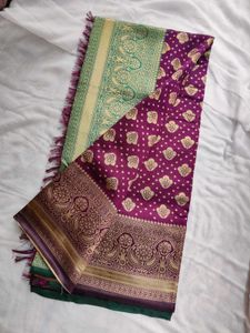 Exquisite Banarasi Inspired Silk Blend Saree