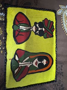 Embellished Mirror work canvas 3 paintings