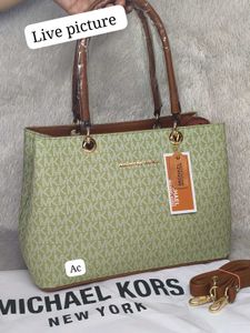 Michael Kors Light Green Logo Tote Bag