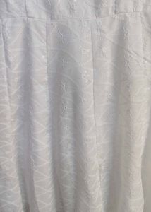 Elegant White Anarkali Chikankari Kurta
