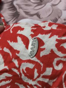 Kid Red &amp; White Printed Ruffle Dress