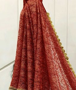 RED &amp; GOLDEN PARTYWEAR SAREE