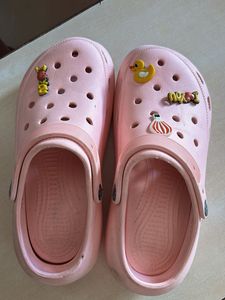 Cute Pink Clogs with Charms