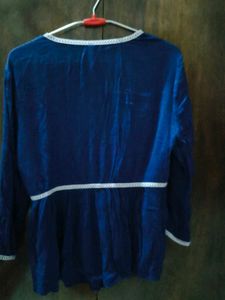 Beautiful Blue Embroidered Kurta