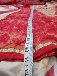 Vibrant Red Embroidered Kurta salwar