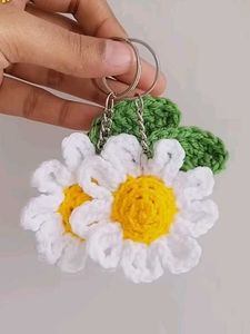 Daisy Crochet Keychain