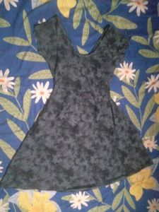 Casual Grey Tie-Dye Dress