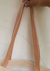 Embroidered Jute boho Bag