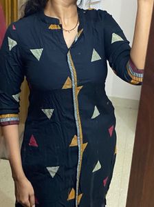 Black Printed Kurta - MAX