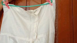 Elegant White &amp; Red Kurta Set with Dupatta