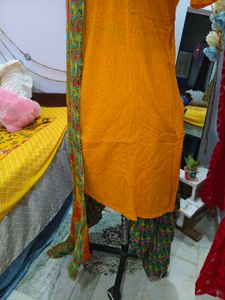 Vibrant Yellow Kurta Set with Dupatta