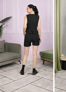 Striped Vest &amp; Shorts Co-ord Set