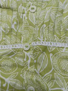 Green Floral Print Kurta