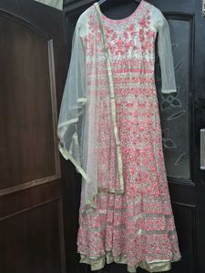 Elegant Pink Embellished Anarkali