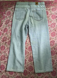 light blue denim ripped pant