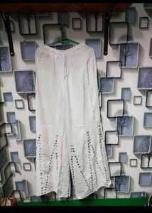 purple mirror work sharara set