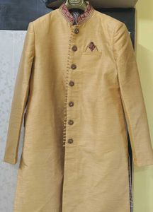 Elegant Gold Men's Ethnic indo-western kurta set