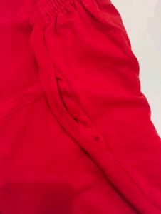 Red fleece Casual joggers