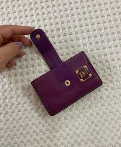 Authentic MCM Purple Leather Wallet + Card holder
