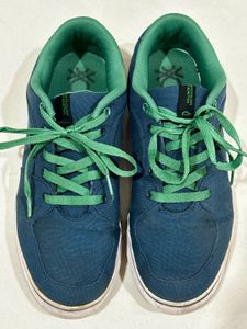 Benetton Men's Blue Canvas Sneakers