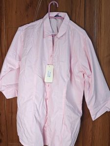 Free shipping - Women's Pink Button-Up Shirt