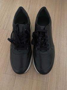 Black Leather Sneakers