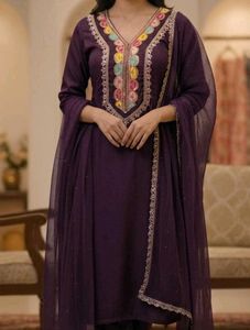 Purple colour suit set