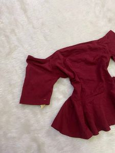 Chic Off-Shoulder Peplum Top