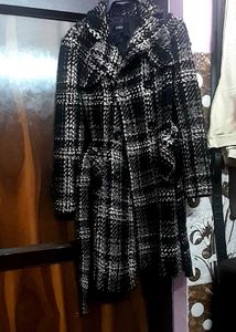 Black Check Overcoat