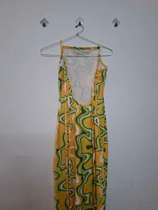 Retro Swirl Print Maxi Dress