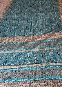 Authentic pure crepe silk saree
