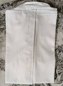 Men White Formal Half Shirt XXL