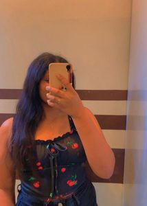 Cherry Print Crop Top