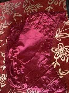 Maroon Ruffled Blouse