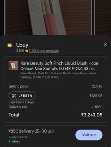 Rare Beauty Soft Pinch Liquid Blush Mini🎀