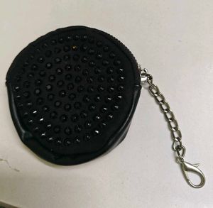 Sparkling Black Coin Pouch