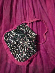 Girls Sequin Party Dress with Bag