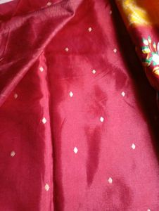 Dollo Silk Kalamkari Saree