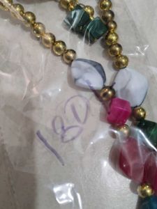 Colorful Gemstone Necklace &amp; Earring Set