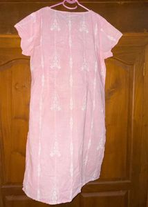 Pink Embroidered Kurta